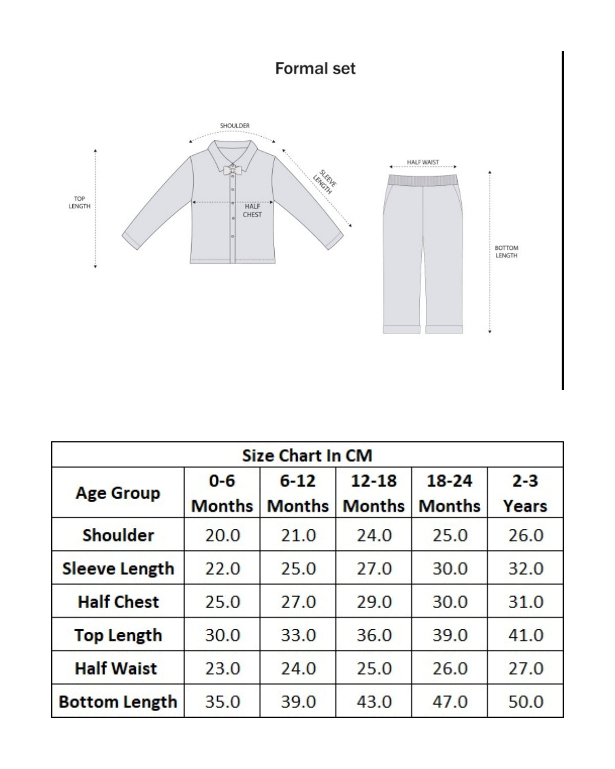 Bumzee White & Grey Formal Set, Full Sleeves, 100% Cotton