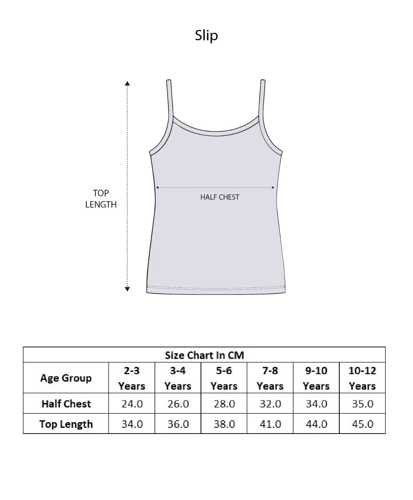 White Girls Cotton Camisole Slip Pack of 3