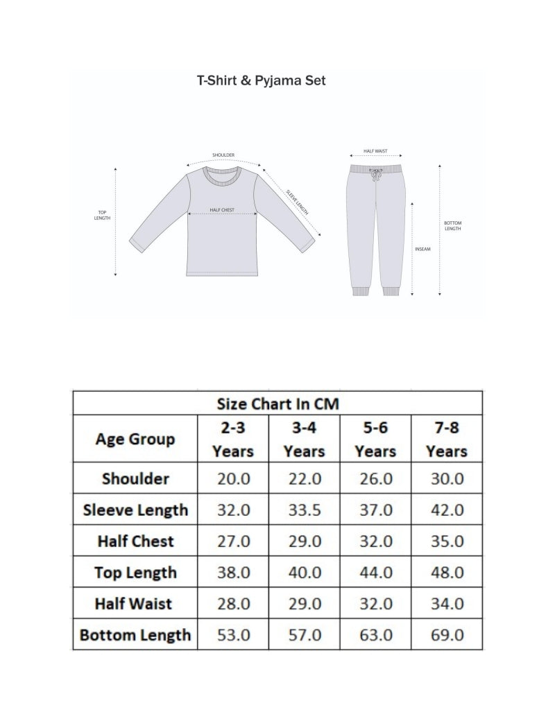 Bumzee Multi Tie & Dye T-Shirt & Pyjama Set, Full Sleeves, 100% Cotton (Style Peb11255)