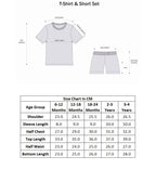 Bumzee White & Green Graphic Print T-Shirt & Short Set, Half Sleeves, 100% Cotton