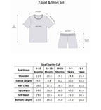 Bumzee Cream Graphic Print T-Shirt & Short Set, Half Sleeves, 100% Cotton