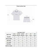 Bumzee Green Animal Print T-Shirt & Short Set, Half Sleeves, Cotton French Terry
