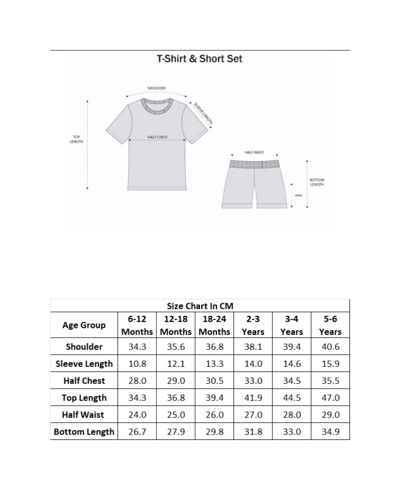 Bumzee Green Animal Print T-Shirt & Short Set, Half Sleeves, Cotton French Terry