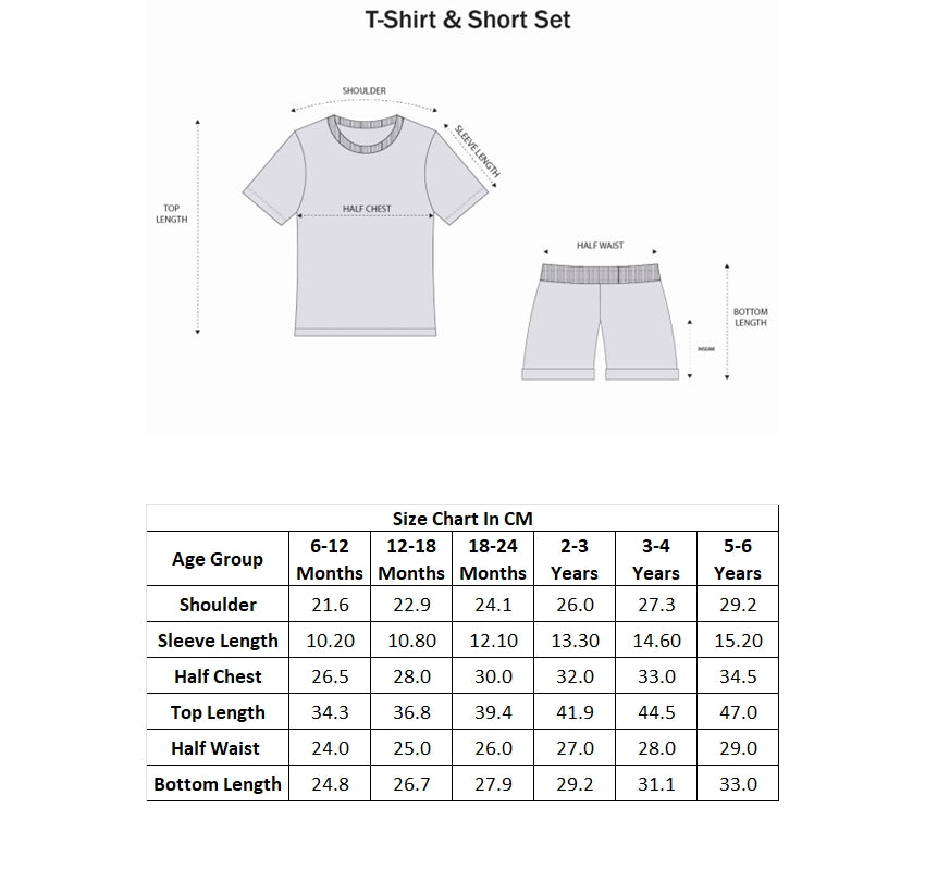 Bumzee Mint & Navy Animal Print T-Shirt & Short Set, Half Sleeves, 100% Cotton