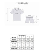 Bumzee Peach Graphic Print T-Shirt & Short Set, Half Sleeves, 100% Cotton (Style Peb11340)