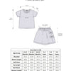 BUMZEE Sky Blue & White Girls Half Sleeves T-Shirt & Skirt Set