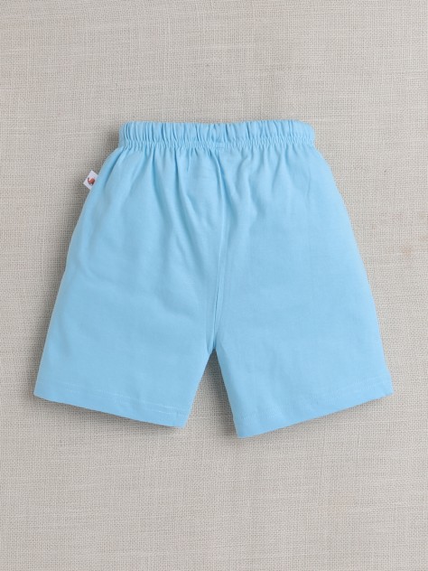 BUMZEE Sky Blue Boys Sleeveless T-Shirt & Short Set