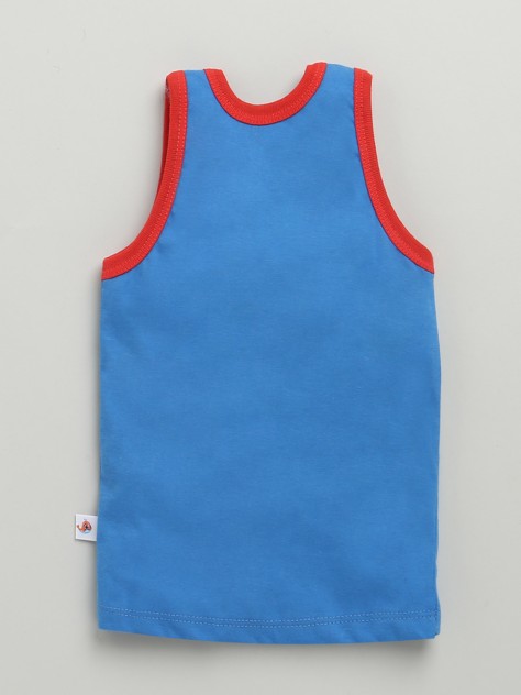 BUMZEE Boys Sleeveless Vest Orange & Green Pack of 3