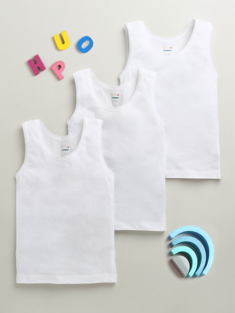 BUMZEE White Girls Cotton Slips Pack of 3