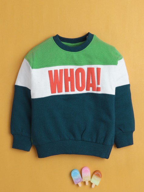 BUMZEE Multi Boys Full Sleeves Cotton Sweatshirt