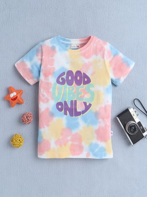 BUMZEE Multi Girls Half Sleeves T-Shirt