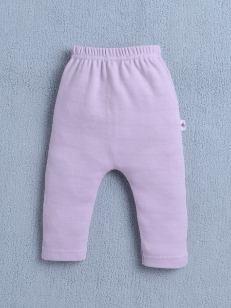 BUMZEE White & Lavender Baby Girls Diaper Pants / Leggings / Pyjamas Pack Of 3