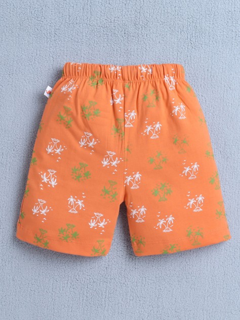 BUMZEE Teal & Orange Boys Sleeveless T-Shirt & Short Set
