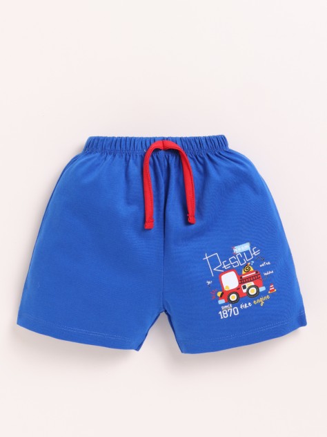 BUMZEE Royal Blue & Orange Boys Shorts Pack Of 2