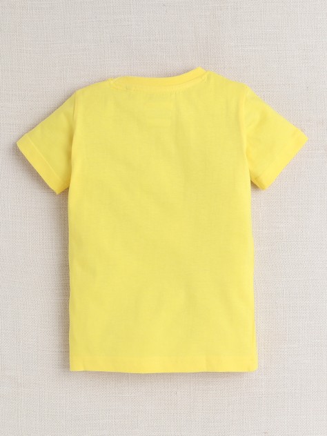 BUMZEE Yellow & Blue Boys Half Sleeves T-Shirt Pack Of 2