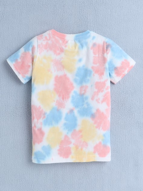 BUMZEE Multi Girls Half Sleeves T-Shirt