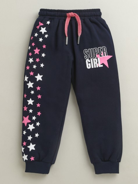 BUMZEE Navy Girls Cotton Jogger