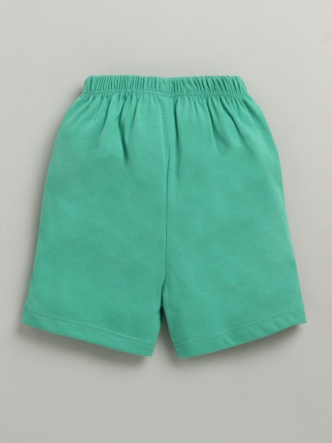 BUMZEE Green & Yellow Boys Shorts Pack Of 2