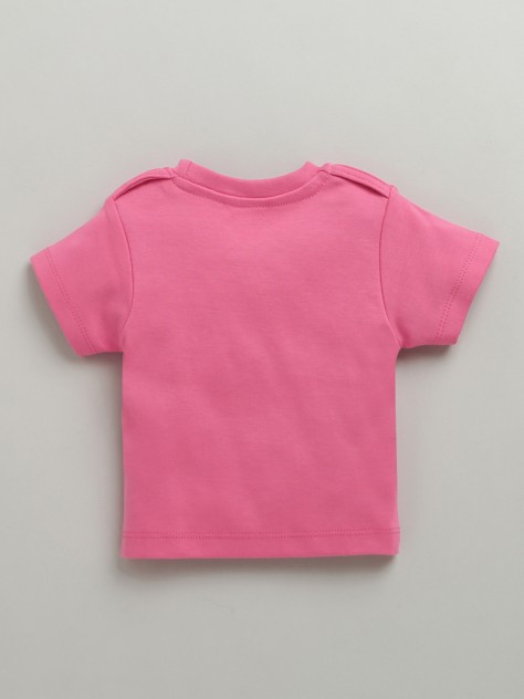 BUMZEE Mint Green & Pink Baby Girls Half Sleeves Dungaree Set