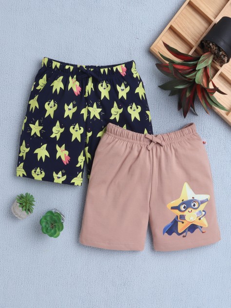BUMZEE Brown & Navy Boys Shorts Pack Of 2