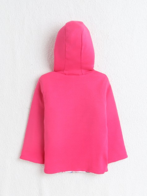 BUMZEE Pink & White Baby Girls Full Sleeves Cotton Reversible Padded Jacket