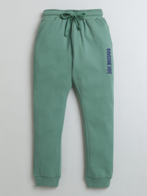 BUMZEE Teal Green Boys Cotton Jogger