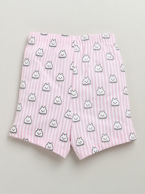 BUMZEE Blue & Green Girls Shorts Pack Of 3