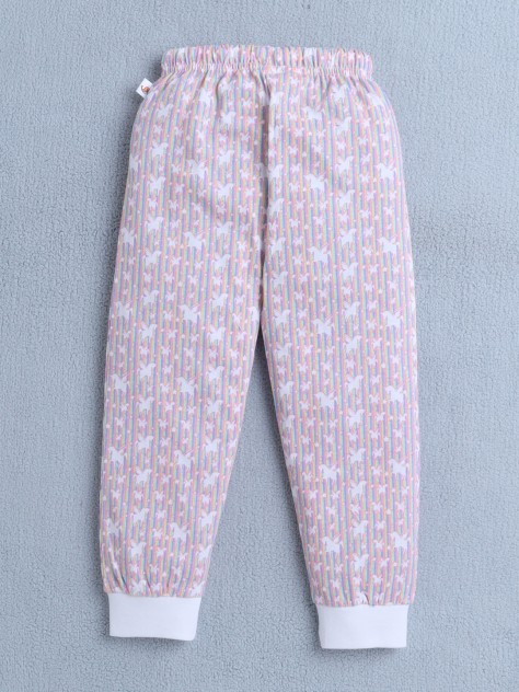 BUMZEE Multi Girls Full Sleeves T-Shirt & Pyjama Set