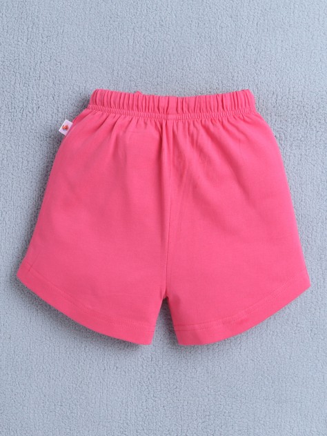 BUMZEE Peach & Pink Girls Sleeveless T-Shirt & Short Set
