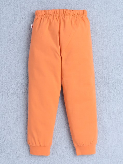 BUMZEE Orange Boys Half Sleeves T-Shirt & Pyjama Set