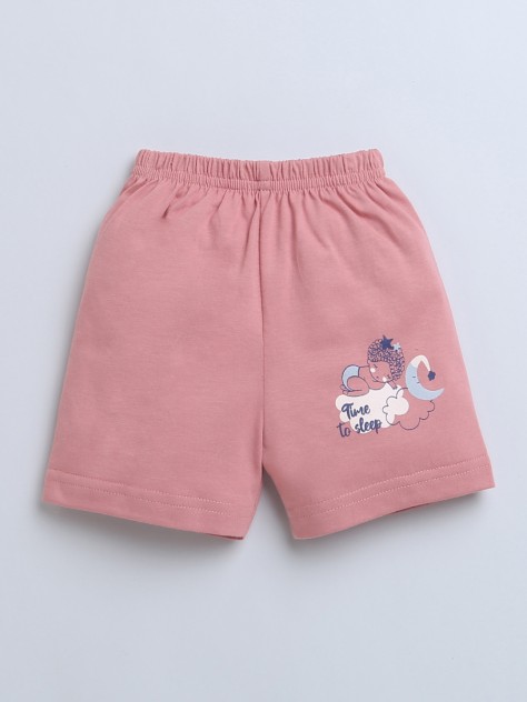 BUMZEE Peach & O.Pink Baby Boys Half Sleeves Jabla & Short Set