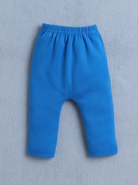BUMZEE Royal Blue & Multi Baby Boys Diaper Pants / Leggings / Pyjamas Pack Of 3