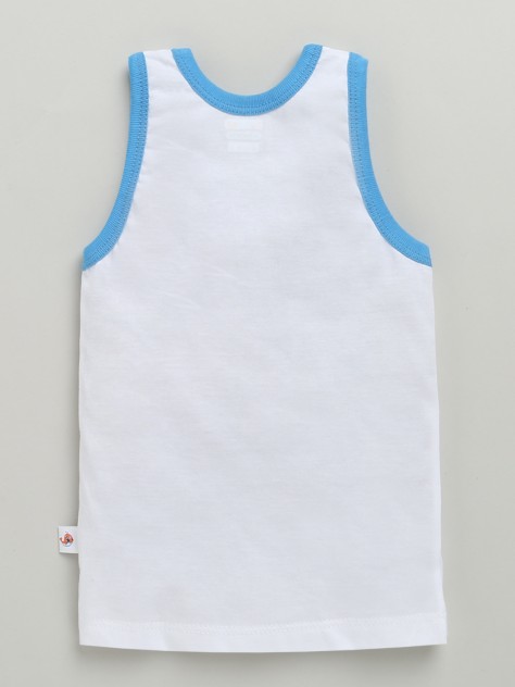 BUMZEE Boys Sleeveless Vest White Pack of 3