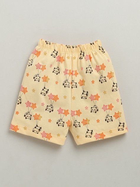 BUMZEE Peach Baby Boys Half Sleeves Jabla & Short Set