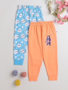 BUMZEE Orange & Blue Full Length Boys Pyjamas Pack Of 2