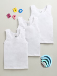 BUMZEE White Girls Cotton Slips Pack of 3