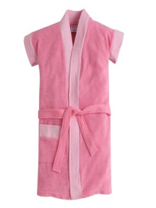 Bumzee Pink Terry Cotton Girls Bathrobe