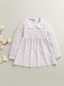 BUMZEE Mint Green Girls Full Sleeves Poly Blend Frock Dress