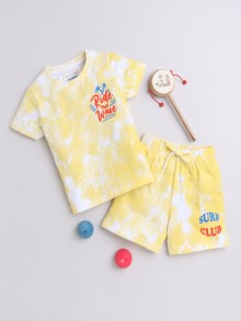 BUMZEE Yellow Boys Half Sleeves T-Shirt & Short Set