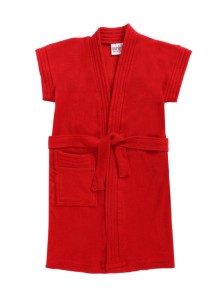 Bumzee Red Terry Cotton Boys Bathrobe