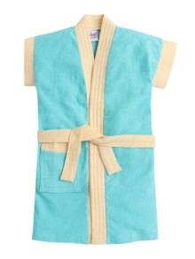 Bumzee Mint & Yellow Terry Cotton Boys Bathrobe