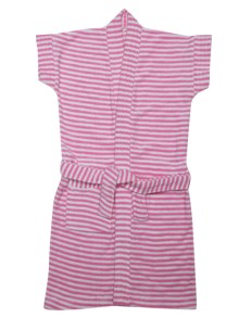 Bumzee Pink Terry Cotton Girls Bathrobe