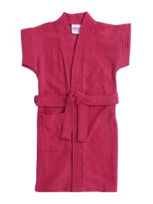 Bumzee Rose Pink Terry Cotton Girls Bathrobe