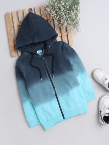 BUMZEE Blue Boys Full Sleeves Hooded Sweatshirt